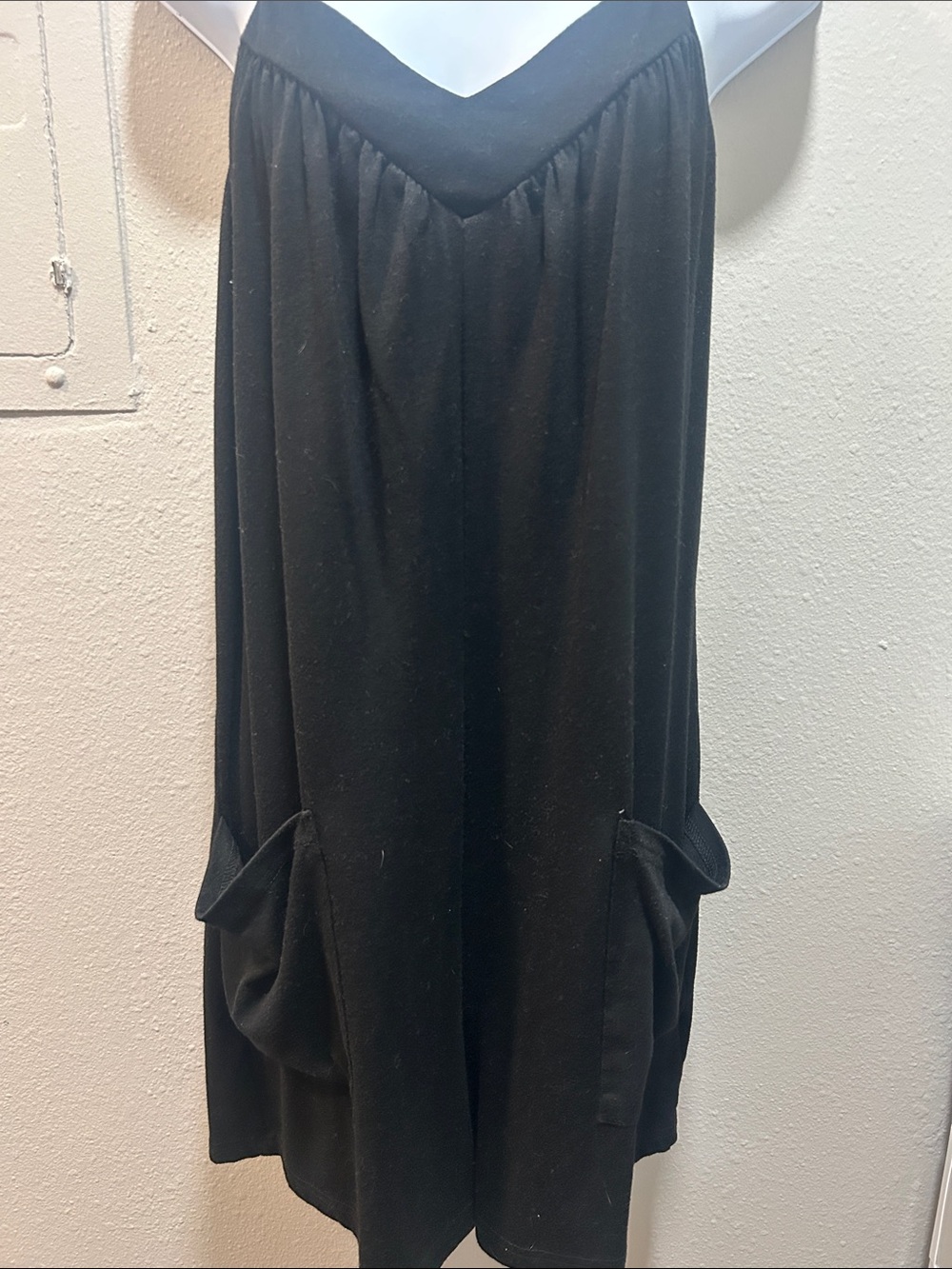 Black V-Neck Sleeveless Romper with Front Pockets & Adjustable Straps